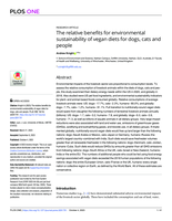 The relative benefits for environmental sustainability of vegan diets for dogs, cats and people