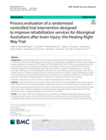 Process evaluation of a randomised controlled trial intervention designed to improve rehabilitation services for Aboriginal Australians after brain injury: the Healing Right Way Trial