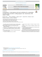 Corrigendum to "Lead exposure and source attribution for a mammalian scavenger before and after a culling program" Sci. Total Environ. 940 (2024) 173686