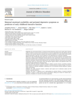 Maternal emotional availability and perinatal depressive symptoms as predictors of early childhood executive function