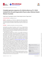 Complete genome sequence of a Salimicrobium sp. PL1-032A isolated from the pink hypersaline Pearse Lakes, Rottnest Island, Western Australia
