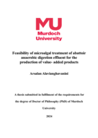 Feasibility of microalgal treatment of abattoir anaerobic digestion effluent for the production of value- added products