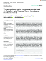 Vicariant speciation resulting from biogeographic barriers in the Australian tropics: The case of the red‐cheeked dunnart (Sminthopsis virginiae)