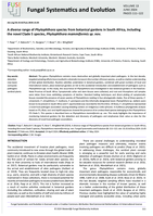 A diverse range of Phytophthora species from botanical gardens in South Africa, including the novel Clade 5 species, Phytophthora mammiformis sp. nov