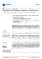 High Concentrate Supplementation during Late Pregnancy and Lambing Reduced Mortality of Triplet-Bearing Maternal Ewes