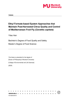 Ethyl Formate-based System Approaches that Maintain Post-Harvested Citrus Quality and Control of Mediterranean Fruit Fly (Ceratitis capitata)
