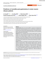 Predictors of mortality post-gastrostomy in motor neuron disease patients