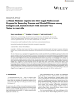 A Mixed Methods Inquiry into How Legal Professionals Respond to Recurring Trauma and Mental Distress among Refugees and Asylum Seekers with Insecure Visa Status in Australia