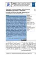 Quantifying environmental impact: carbon emissions analysis of cut and fill work in construction