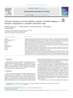 Clinician’s perspectives on the feasibility of patient controlled analgesia in emergency departments: A qualitative descriptive study