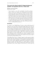 The social and cultural capital of refugee-background students: An Australian case for an ‘asset view’