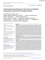 Advancing the decadal plan for the science of nutrition: Progressing a framework for implementation
