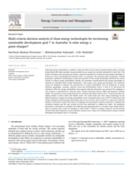 Multi-criteria decision analysis of clean energy technologies for envisioning sustainable development goal 7 in Australia: Is solar energy a game-changer?