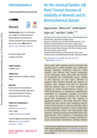 Are the chemical families still there? Formal structure of similarity of elements and its thermochemical domain