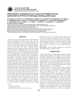 Differentiation of Staphylococcus aureus and Staphylococcus epidermidis by PCR for the fibrinogen binding protein gene