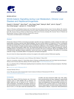 Wnt/?-Catenin Signalling during Liver Metabolism, Chronic Liver Disease and Hepatocarcinogenesis