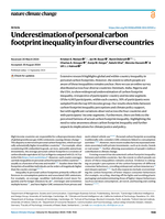 Underestimation of personal carbon footprint inequality in four diverse countries