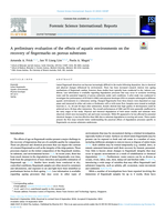 A preliminary evaluation of the effects of aquatic environments on the recovery of fingermarks on porous substrates