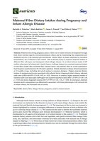 Maternal Fiber Dietary Intakes during Pregnancy and Infant Allergic Disease