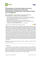 Encapsulation of Citrus By-Product Extracts by Spray-Drying and Freeze-Drying Using Combinations of Maltodextrin with Soybean Protein and -Carrageenan