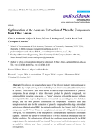 Optimization of the Aqueous Extraction of Phenolic Compounds from Olive Leaves