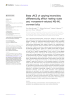 Beta tACS of varying intensities differentially affect resting-state and movement-related M1-M1 connectivity