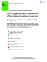 Utility of hypoxic modalities for musculoskeletal injury rehabilitation in athletes: A narrative review of mechanisms and contemporary perspectives