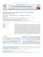 Estimating a national critical mineral security index in Indonesia using analytical hierarchy process
