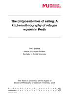 The (im)possibilities of eating. A kitchen ethnography of refugee women in Perth