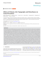 Effects of Climate, Soil, Topography and Disturbance on Liana Prevalence