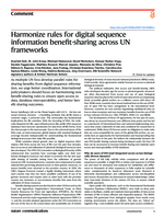 Harmonize rules for digital sequence information benefit-sharing across UN frameworks