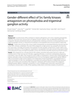 Gender-different effect of Src family kinases antagonism on photophobia and trigeminal ganglion activity