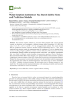Water Sorption Isotherm of Pea Starch Edible Films and Prediction Models