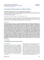Extraction of Flavonoids from Bitter Melon