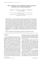 Effect of clarification on the polyphenolic compound content and antioxidant activity of commercial apple juices