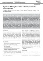 Synthesis of Amorphous Nickel-Cobalt Hydroxides for Ni-Zn Batteries