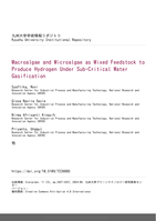 Macroalgae and Microalgae as Mixed Feedstock to Produce Hydrogen Under Sub-Critical Water Gasification