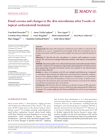 Hand eczema and changes in the skin microbiome after 2 weeks of topical corticosteroid treatment