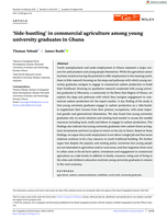 'Side-hustling' in commercial agriculture among young university graduates in Ghana