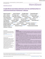 Longitudinal associations between exercise and biomarkers in autosomal dominant Alzheimer's disease