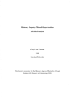 Mahoney Inquiry: Missed Opportunities: A Critical Analysis