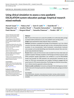 Using clinical simulation to assess a new paediatric ESCALATION system education package: Empirical research mixed methods