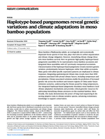 Haplotype-based pangenomes reveal genetic variations and climate adaptations in moso bamboo populations