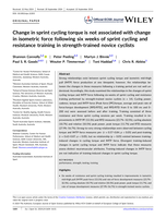 Change in sprint cycling torque is not associated with change in isometric force following six weeks of sprint cycling and resistance training in strength-trained novice cyclists