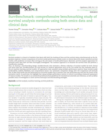 SurvBenchmark: comprehensive benchmarking study of survival analysis methods using both omics data and clinical data