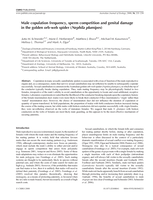 Male copulation frequency, sperm competition and genital damage in the golden orb-web spider (Nephila plumipes)
