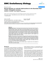 Sexual selection on cuticular hydrocarbons in the Australian field cricket, Teleogryllus oceanicus