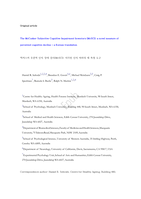 The McCusker Subjective Cognitive Impairment Inventory (McSCI): a novel measure of perceived cognitive decline – a Korean translation