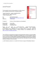 The actionability of physical activity guidelines for multiple sclerosis care: a systematic review and AACTT framework analysis