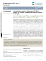 Microbial degradation of bioplastic (PHBV) is limited by nutrient availability at high microplastic loadings